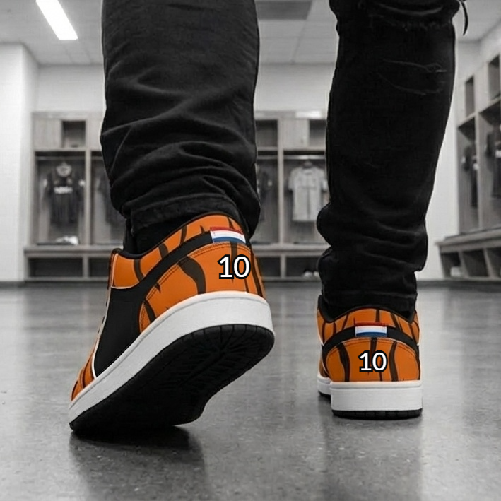 Lion Scratch | Custom Oranje Sneakers