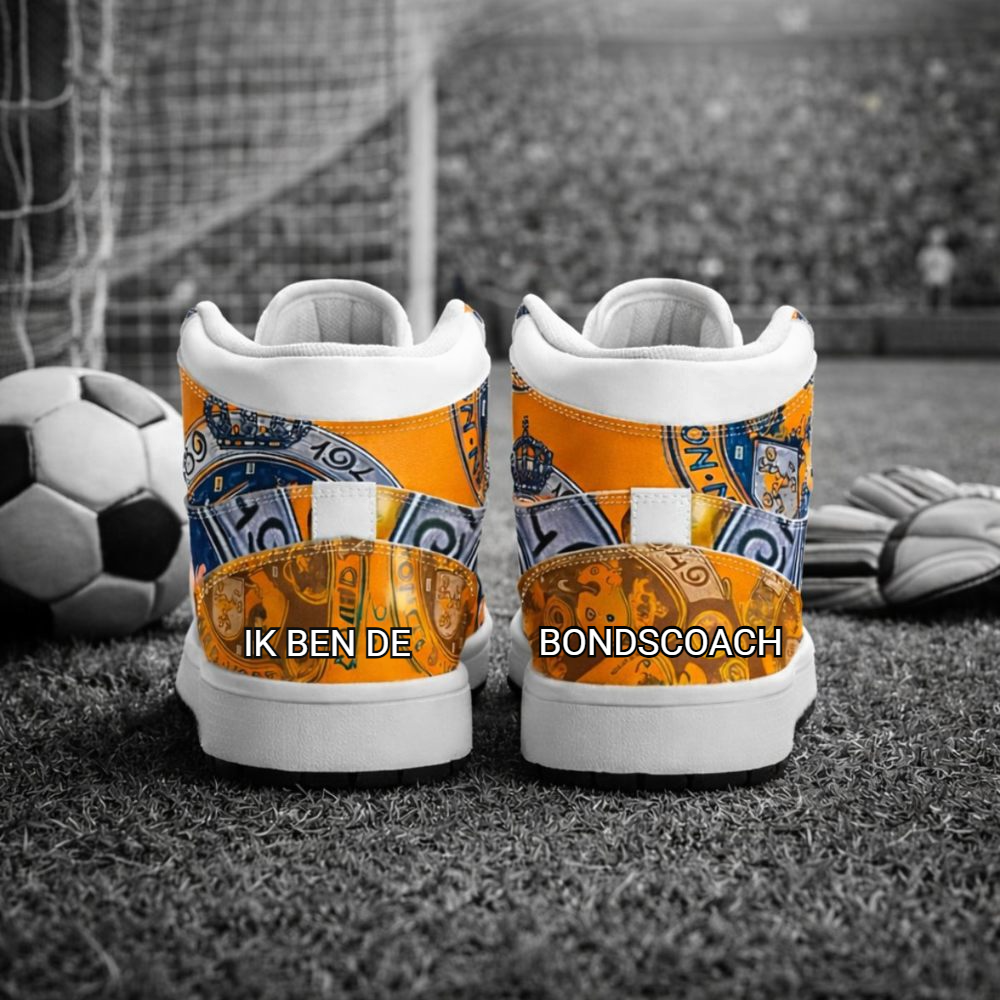 Oranje Sneakers Custom | Vintage Lion | Koningsdag & WK 2026