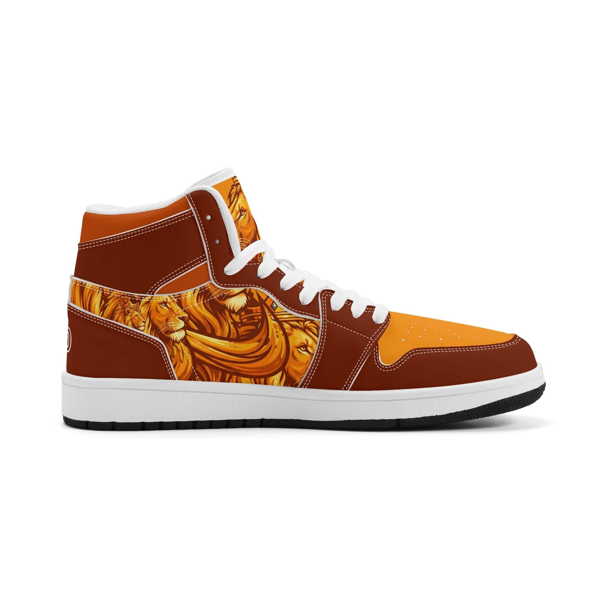 Lions Crown Custom Oranje High Top Sneakers | WK, EK, Koningsdag en Racing Kicks