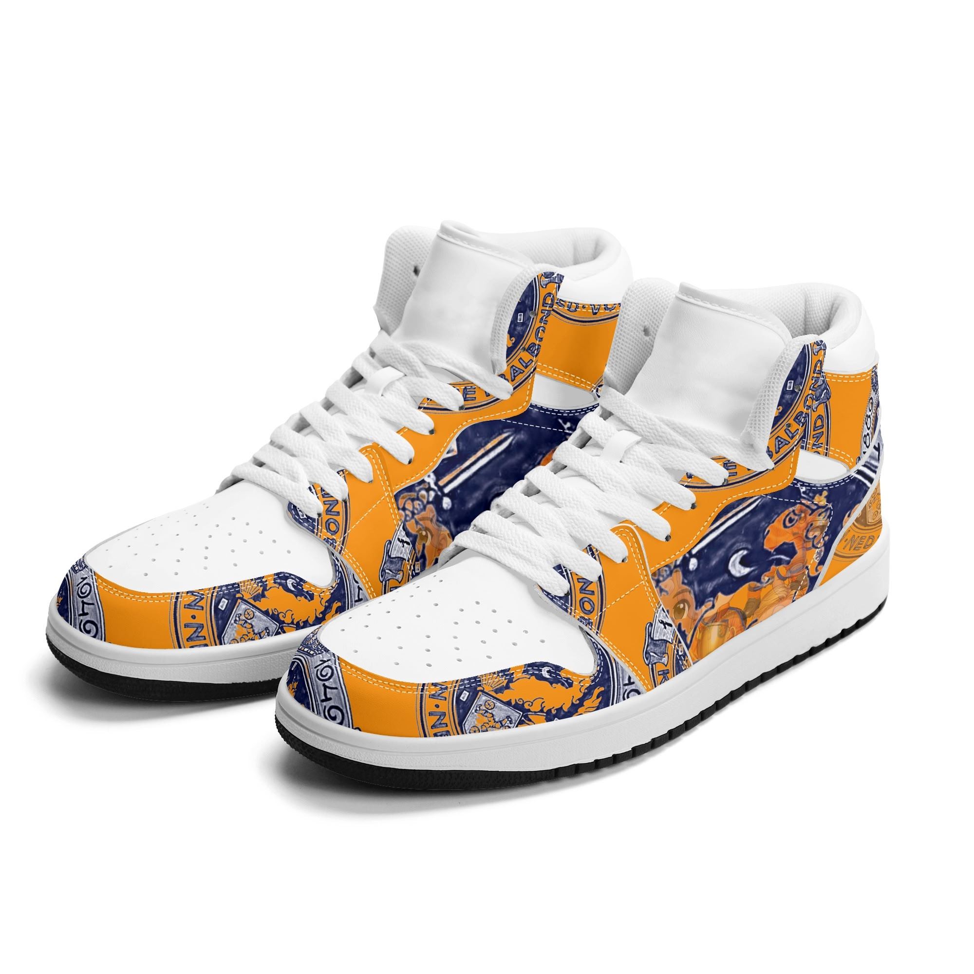 Oranje Sneakers Custom | Vintage Lion | Koningsdag & WK 2026