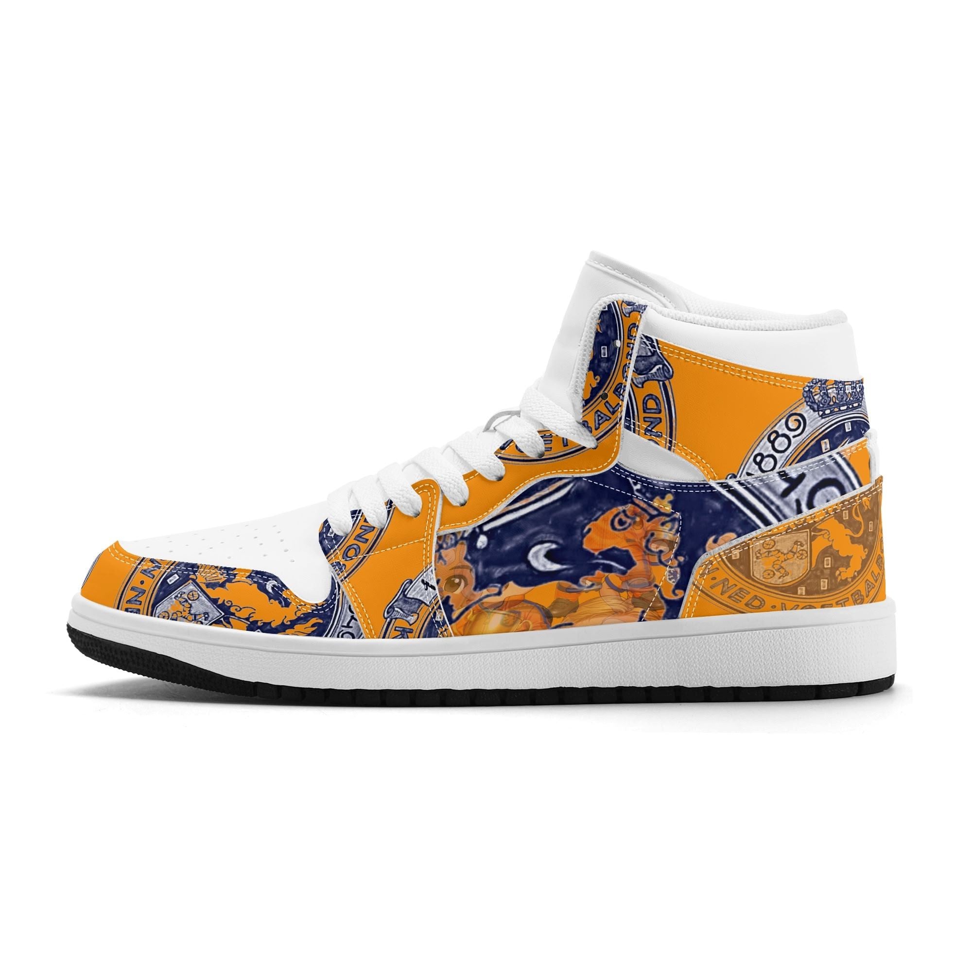 Oranje Sneakers Custom | Vintage Lion | Koningsdag & WK 2026