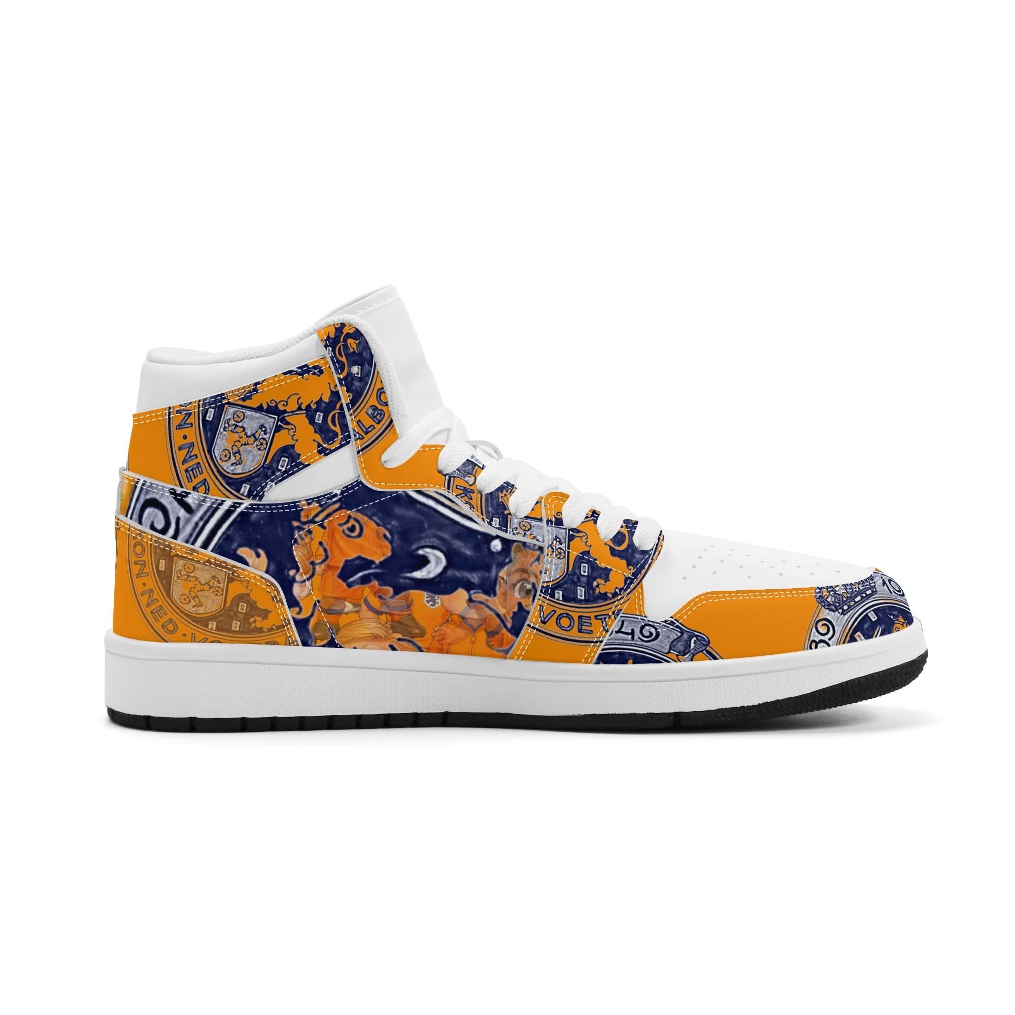 Oranje Sneakers Custom | Vintage Lion | Koningsdag & WK 2026