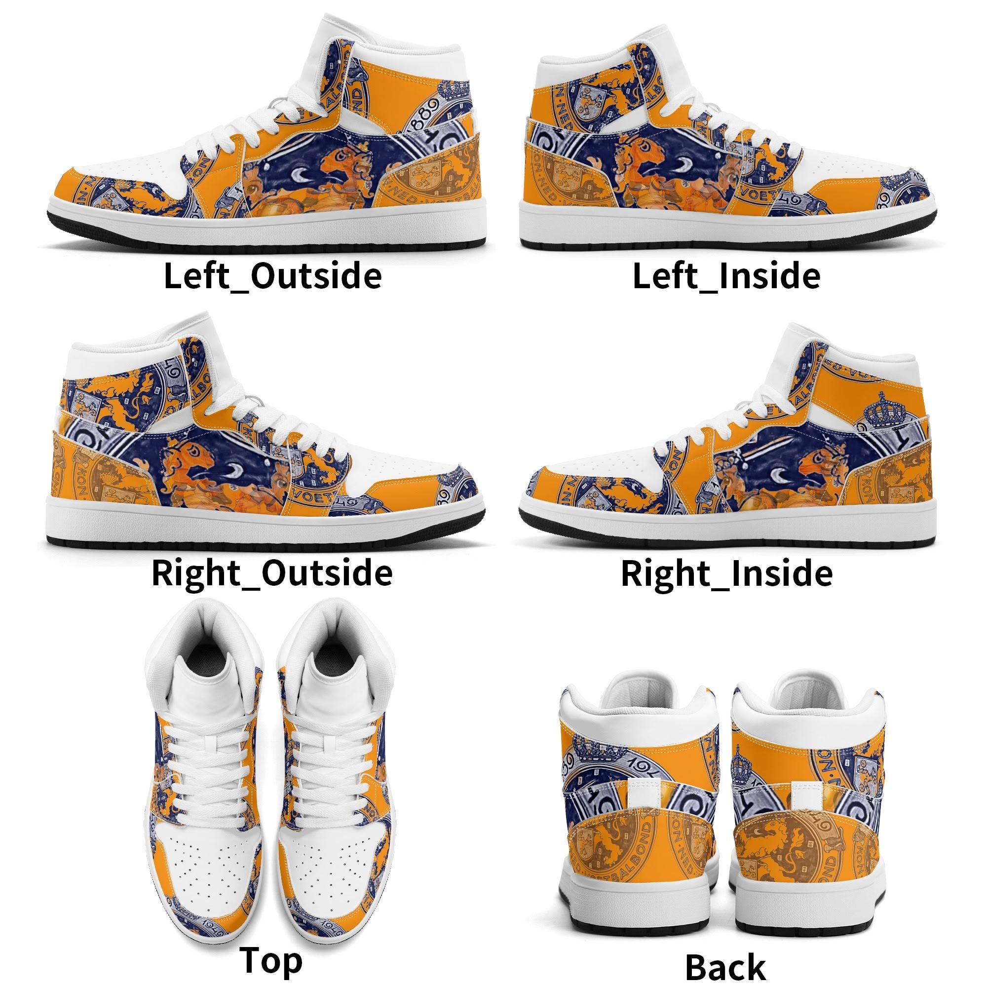 Oranje Sneakers Custom | Vintage Lion | Koningsdag & WK 2026