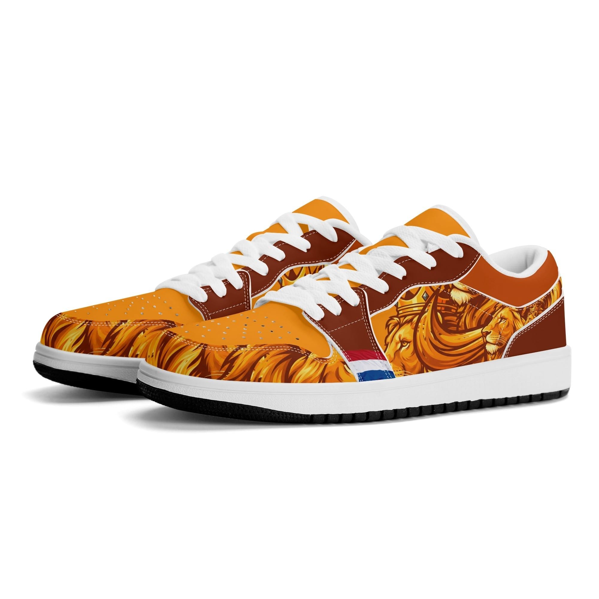 Lions Crown Custom Oranje Sneakers | WK, EK, Koningsdag en Racing Kicks